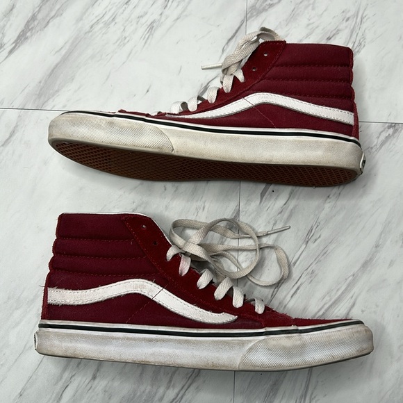 Vans SK8-Hi Burgundy Suede, Women’s 7.5, Men’s 6 - Picture 6 of 7